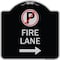 Signmission Fire Lane No Parking and Right Arrow Heavy-Gauge Aluminum Sign, 18" x 18", BS-1818-24019 A-DES-BS-1818-24019 - alternate 1